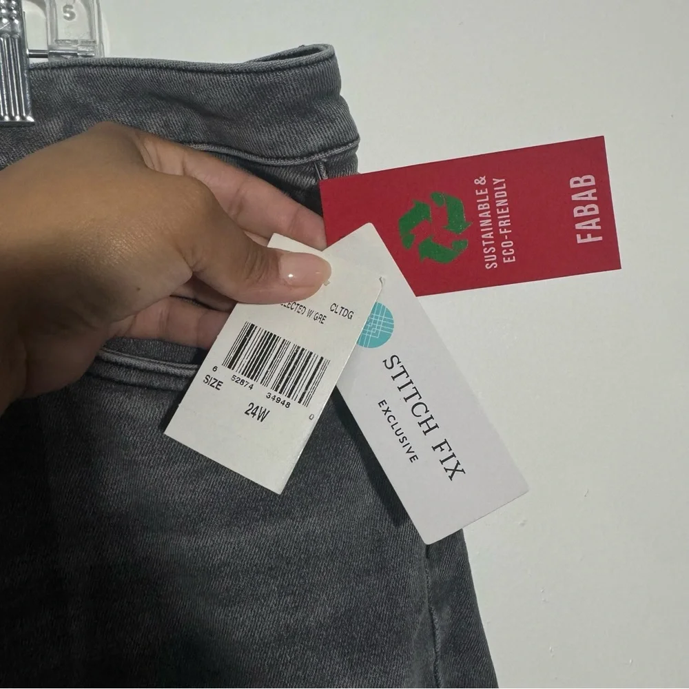 NWT Stitch Fix Kut From The Kloth High Rise Fab Ab‎ Ankle Skinny Gray Size 24W